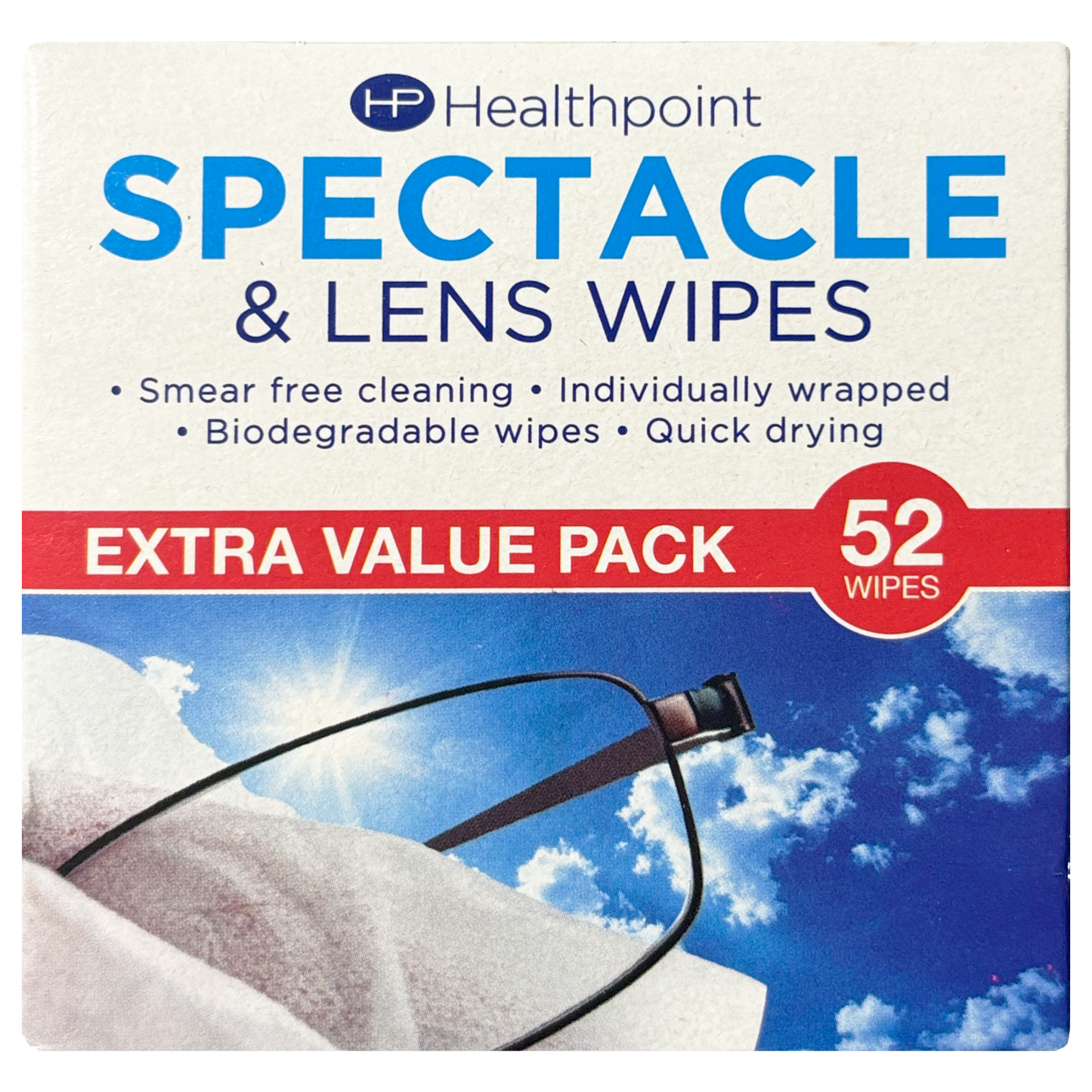 Healthpoint Spectacle Wipes 52pk
